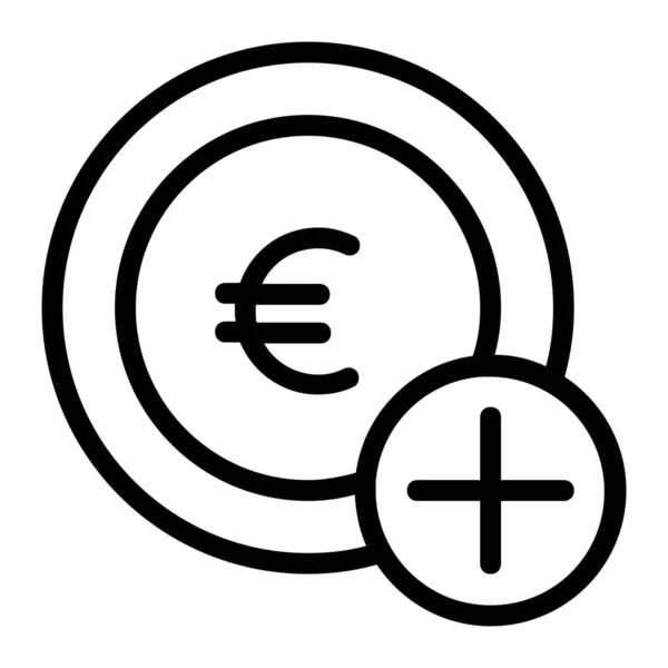 Recharger Ajouter Euro Money Icon — Image vectorielle