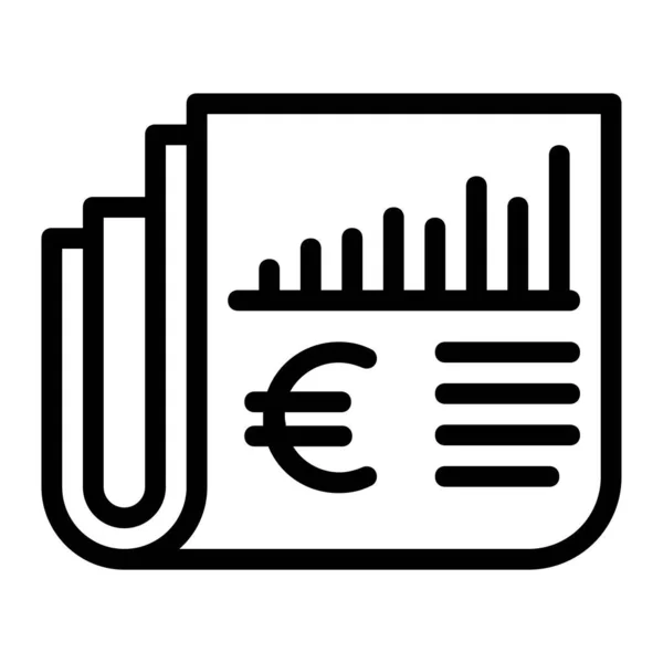 Noticias Relacionadas Con Euro Moneda Icono — Vector de stock