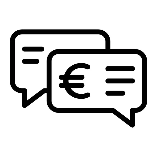Consulta Discusión Relacionada Con Euro Icono — Archivo Imágenes Vectoriales