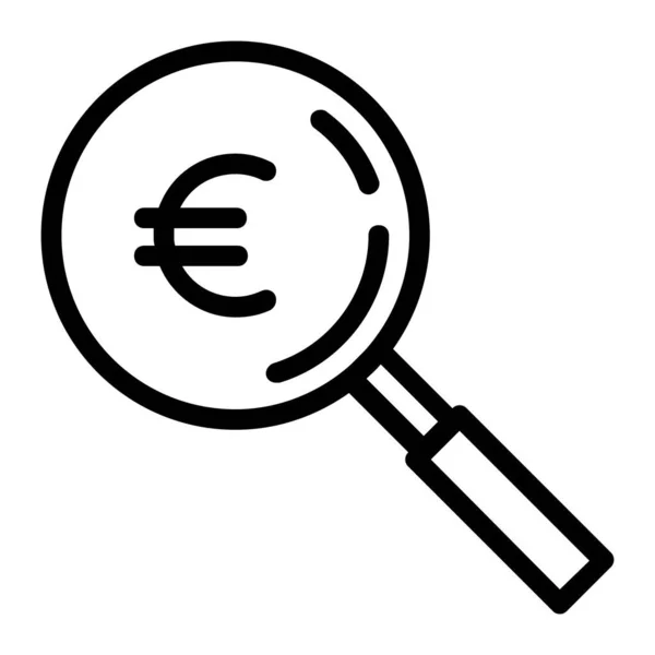 Pesquisar Encontrar Euro Icon Investimento Relacionado — Vetor de Stock
