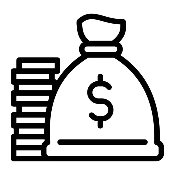 Dollar Money Sack Bag Icon — Stock Vector