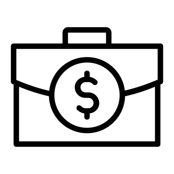 Suitcase Icon Dollar Symbol — Stock Vector