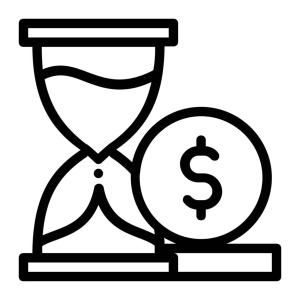 Dollar Time Money Icon — Stock Vector