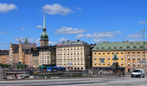 Estocolmo panorama - plaza de la ciudad — Foto de Stock