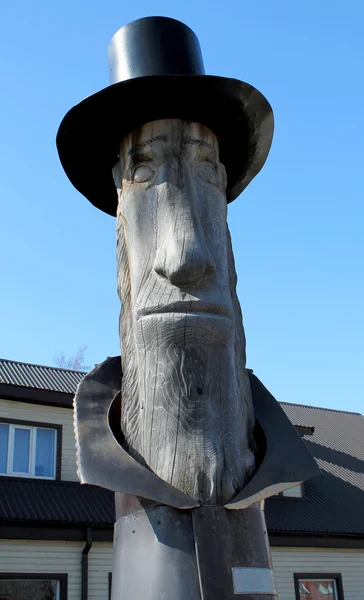 WOODEN SCULPTURE IN ESTONIA Stock Image