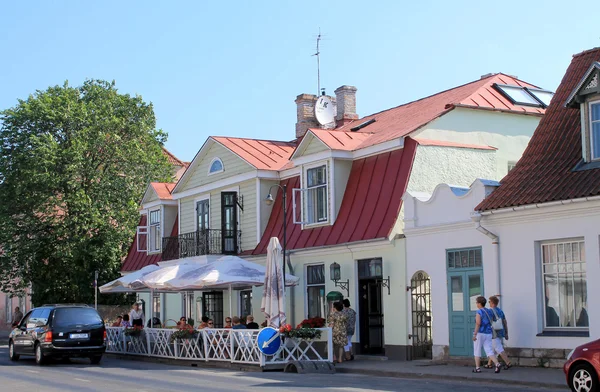 Street Cafe v Estonsku — Stock fotografie