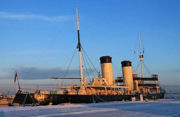 Steam icebreaker in Estonia Stock Image