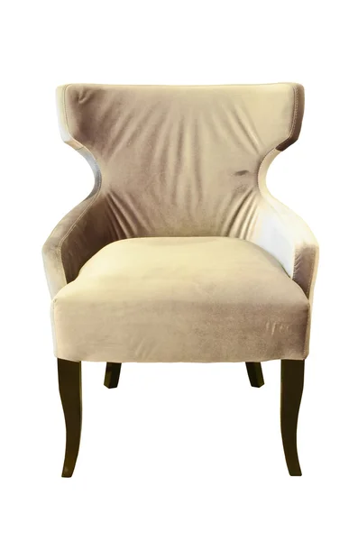Krzesło skórzane izolowane na białym — Zdjęcie stockowe