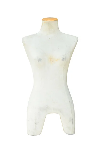 Maniquí femenino blanco aislado en blanco — Foto de Stock