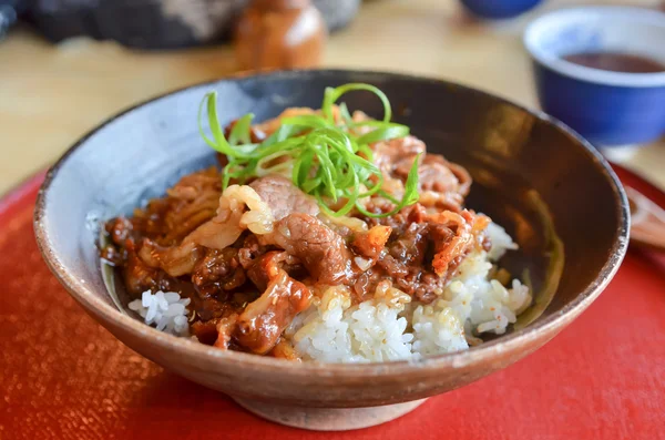 Boeuf et riz, Nourriture japonaise — Photo