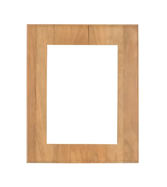 Vintage wooden picture frame isolated on white — Stock Photo, Image