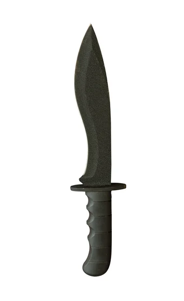 Black knife isolated on white — Stock Photo, Image