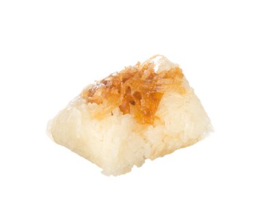 Tay tarzında tropikal tatlı üzerinde beyaz izole