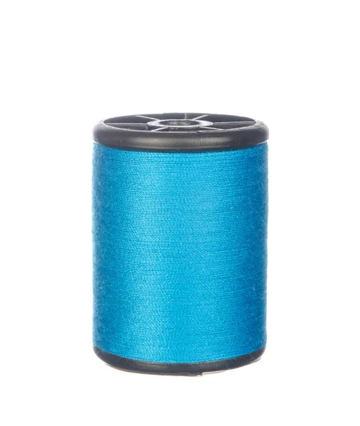 Fio azul colorido isolado em branco — Fotografia de Stock