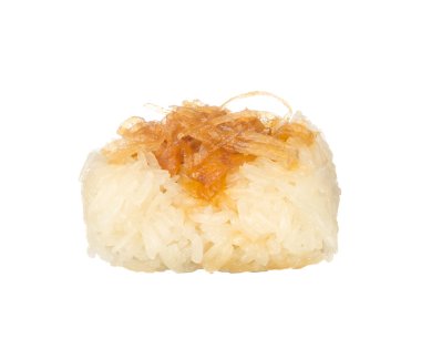 Tay tarzında tropikal tatlı üzerinde beyaz izole