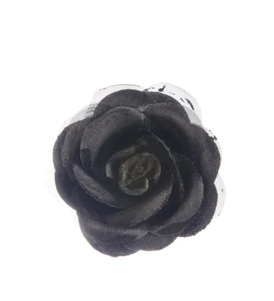 Sztuczne czarny kwiat na białym tle — Zdjęcie stockowe