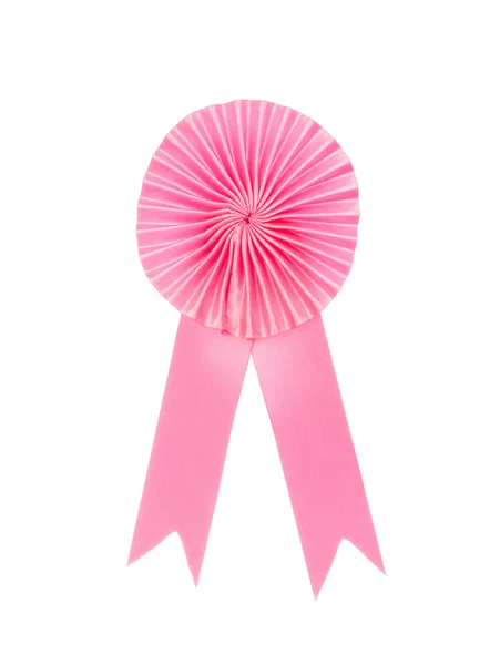 Roze stof award lint geïsoleerd op wit — Stockfoto