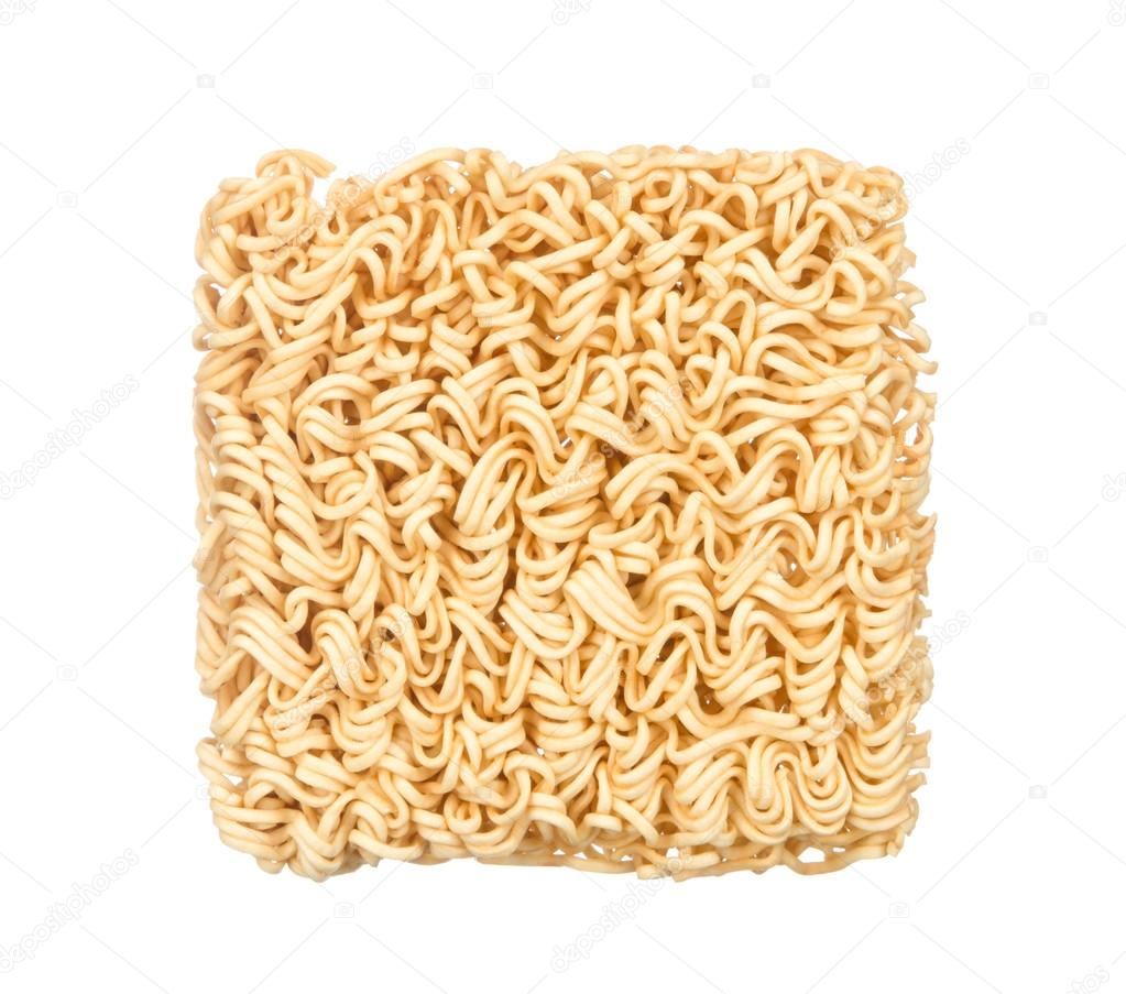 Dry noodle isolated on white