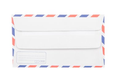 Zarfın üzerinde beyaz izole