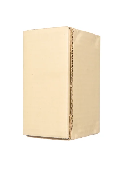 Lepenková krabice izolovaná na bílém — Stock fotografie