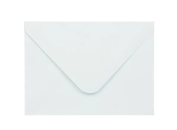Zarfın üzerinde beyaz izole — Stok fotoğraf