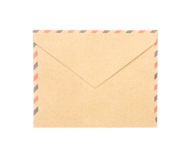 Zarfın üzerinde beyaz izole