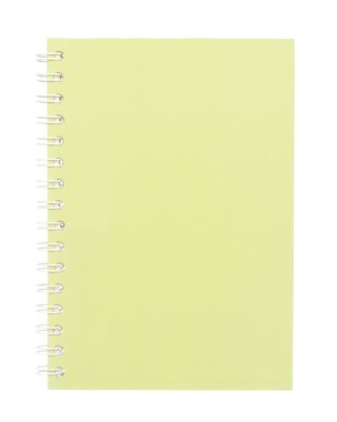 Beyaz izole kapak ile boş yeşil kitap