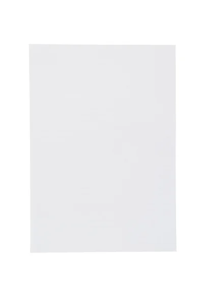 Weißes Papier isoliert auf Weiß — Stockfoto
