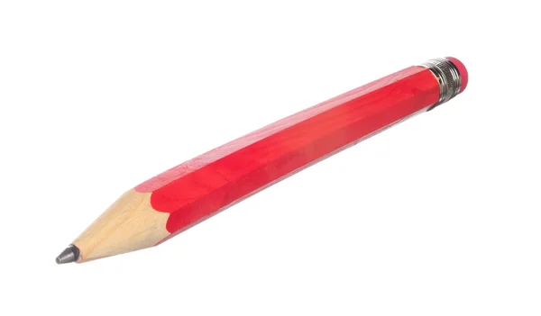 Красный карандаш изолирован на белом — стоковое фото