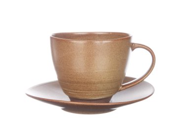 uçan daire beyaz izole ile kahve Kupası