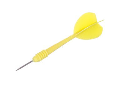 Sarı ok üzerinde beyaz izole