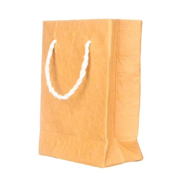 갈색 뽕나무 종이 가방 흰색 절연 — 스톡 사진