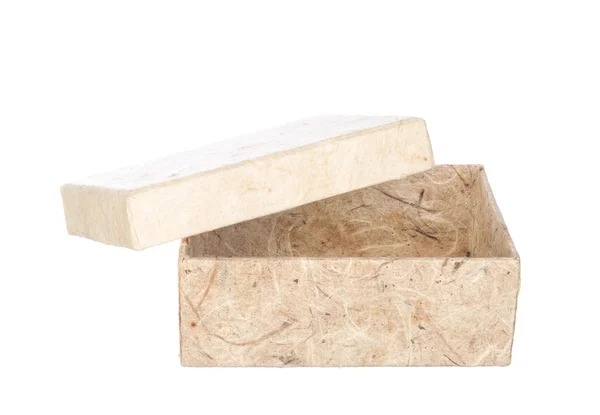 Moruše papírová krabice izolované na bílém — Stock fotografie
