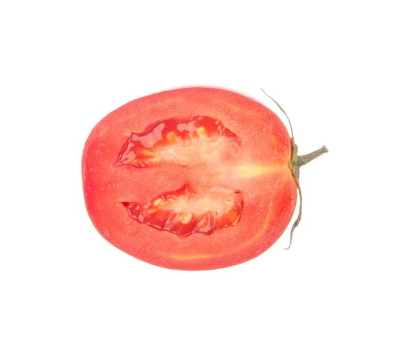 Dilimlenmiş domates beyaz arka planda izole — Stok fotoğraf