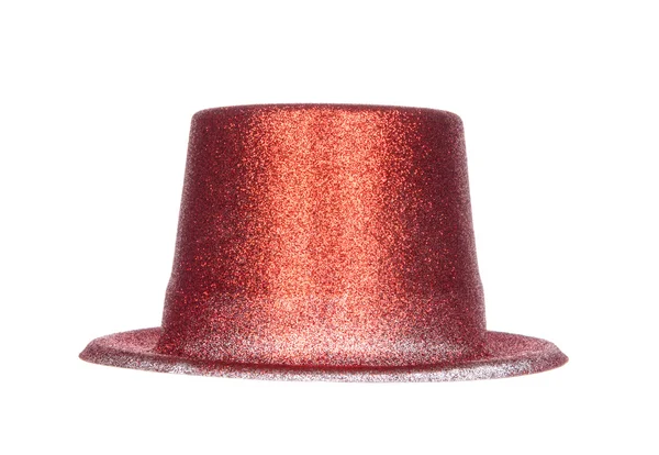 Mode rode hoed, geïsoleerd op wit — Stockfoto