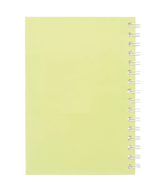 Libro verde en blanco con tapa aislada en blanco — Foto de Stock