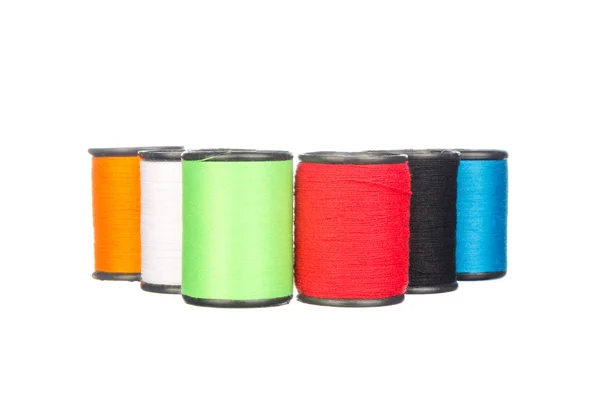 Colourful thread isolated on white — Stock Photo, Image