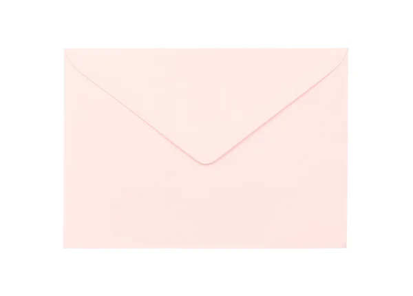 Pink envelope isolated on white — Stock Photo, Image