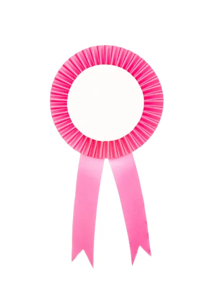 Roze stof award lint geïsoleerd op wit — Stockfoto