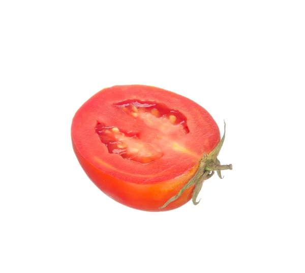 Tomate en rodajas aislado en blanco —  Fotos de Stock