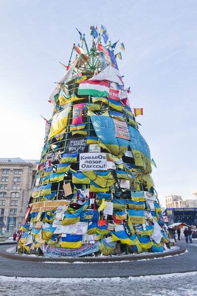 New-Year tree in Kiev 2013. Revolution 2013