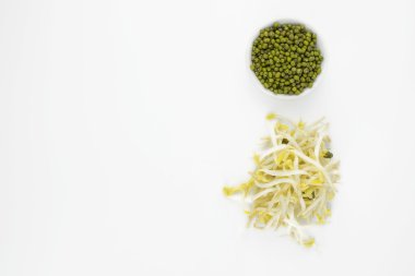 Mungbean lahanası beyaz arka plan üzerinde