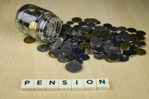 Pension έννοια. Οικονομική έννοια — Φωτογραφία Αρχείου