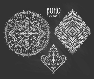 Kabile öğeleri etnik koleksiyonu