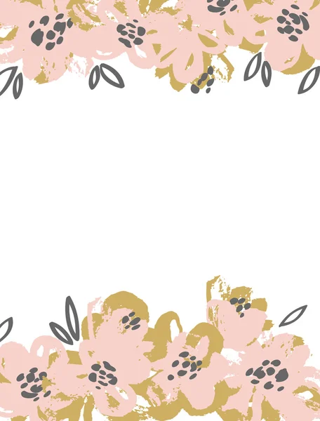 Tarjeta de felicitación con flores — Vector de stock