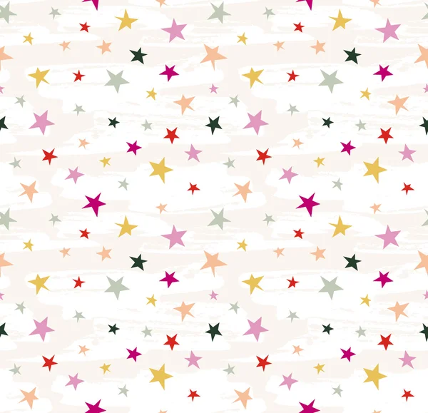 Hipster Geometric Stars Pattern — Stock Vector