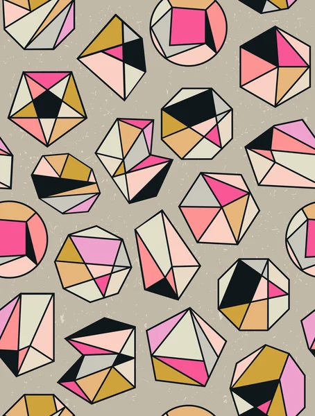 Polygon stil seamless mönster — Stock vektor