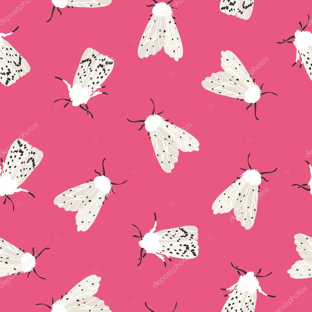 hipster pattern with clothes moths