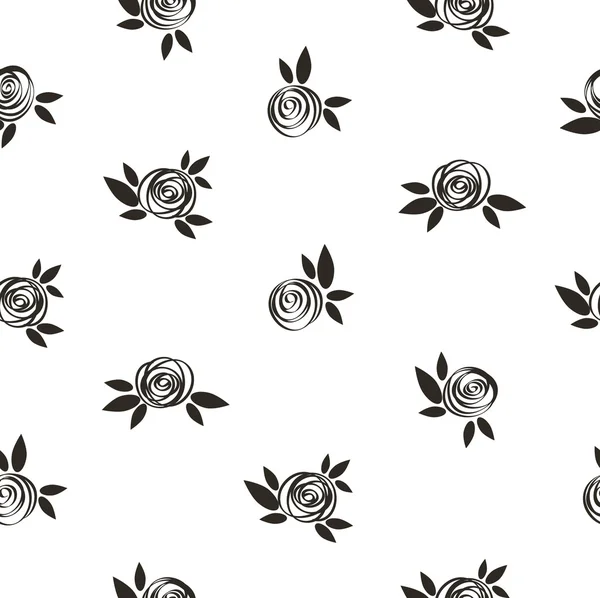 Motif floral sans couture à pois — Image vectorielle