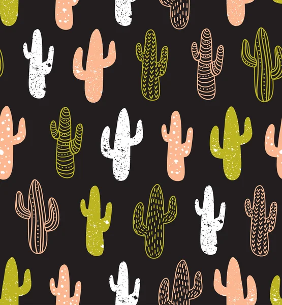 Modèle sans couture de cactus Hipster — Image vectorielle